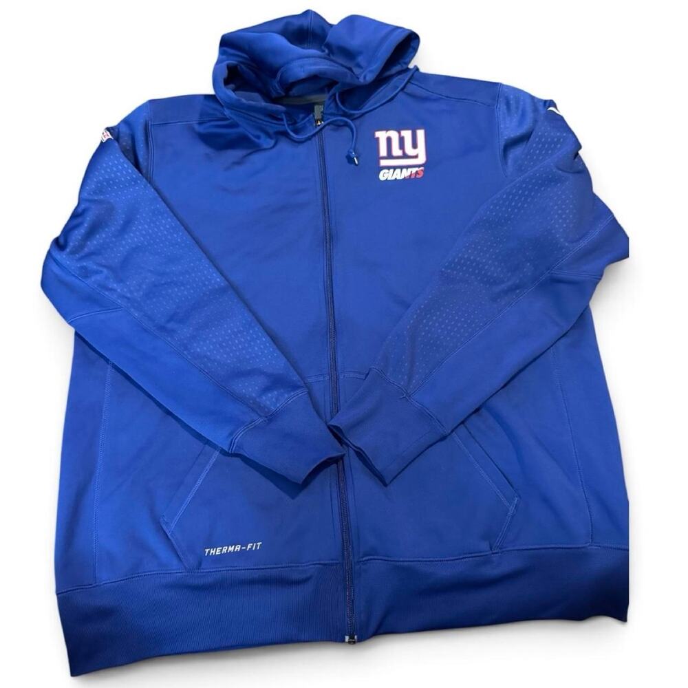 Nike New York Giants Therma-FIT Full-Zip Hoodie Men’s XXL Blue NFL
